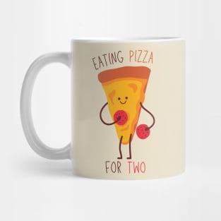 Eating Pizza For Two | Smiley Pizza Slice Mug